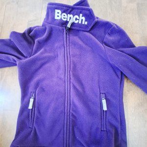 Bench girl purple collar polar zipper vest size 12